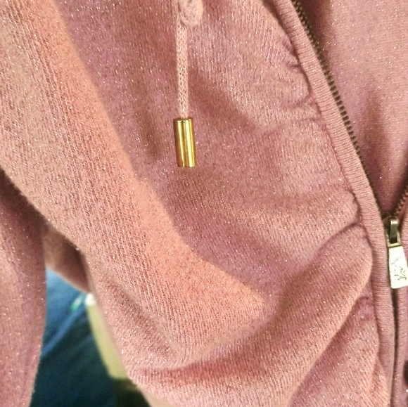 Pink and glittered form fitting hoody - Picture 4 of 6